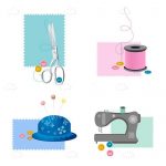 Illustrated Sewing Themed Icons 4 Pack